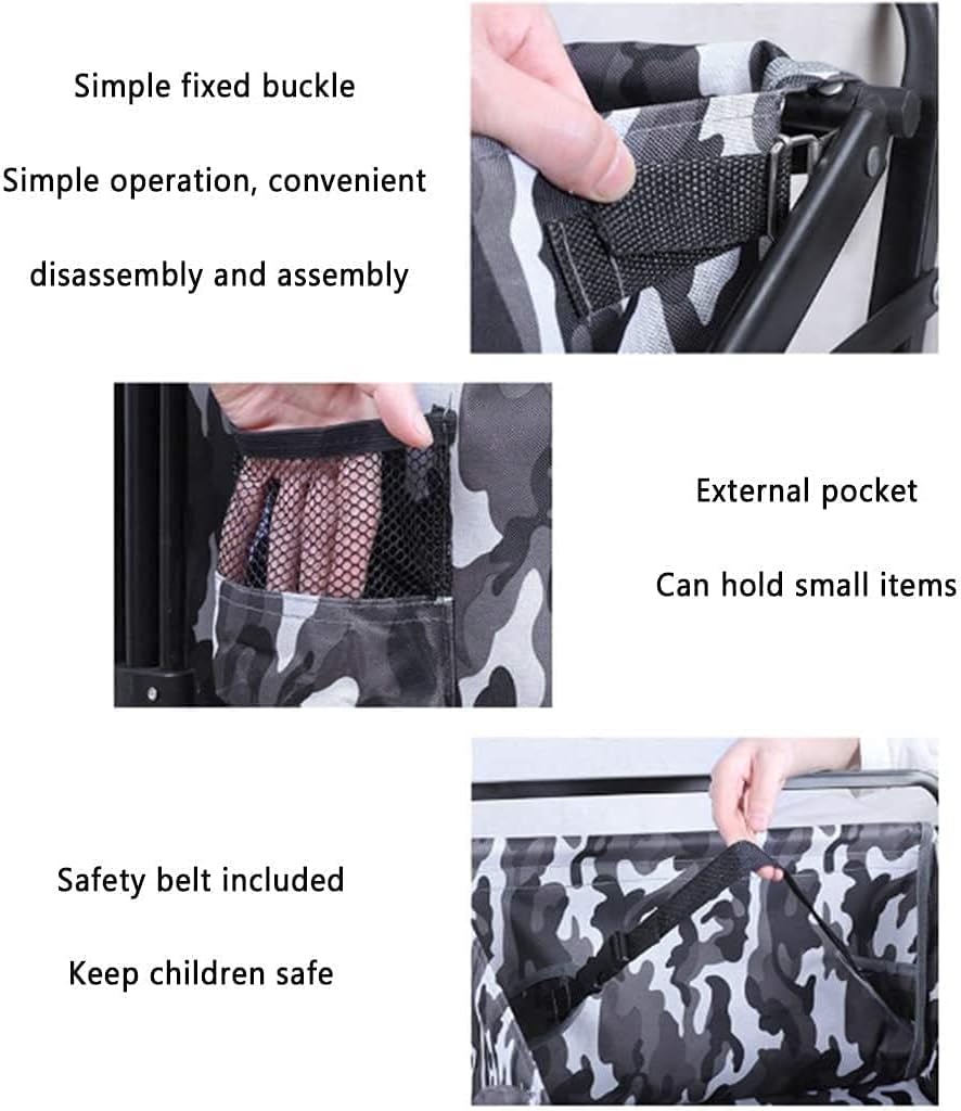 Portable Camping Cart,Outdoor Folding Utility Wagon Heavy Duty Garden Cart Folding Wagon Utility Truck Adjustable Handle Portable Camping Trolley Load-Bearing 80kg / 176lbs