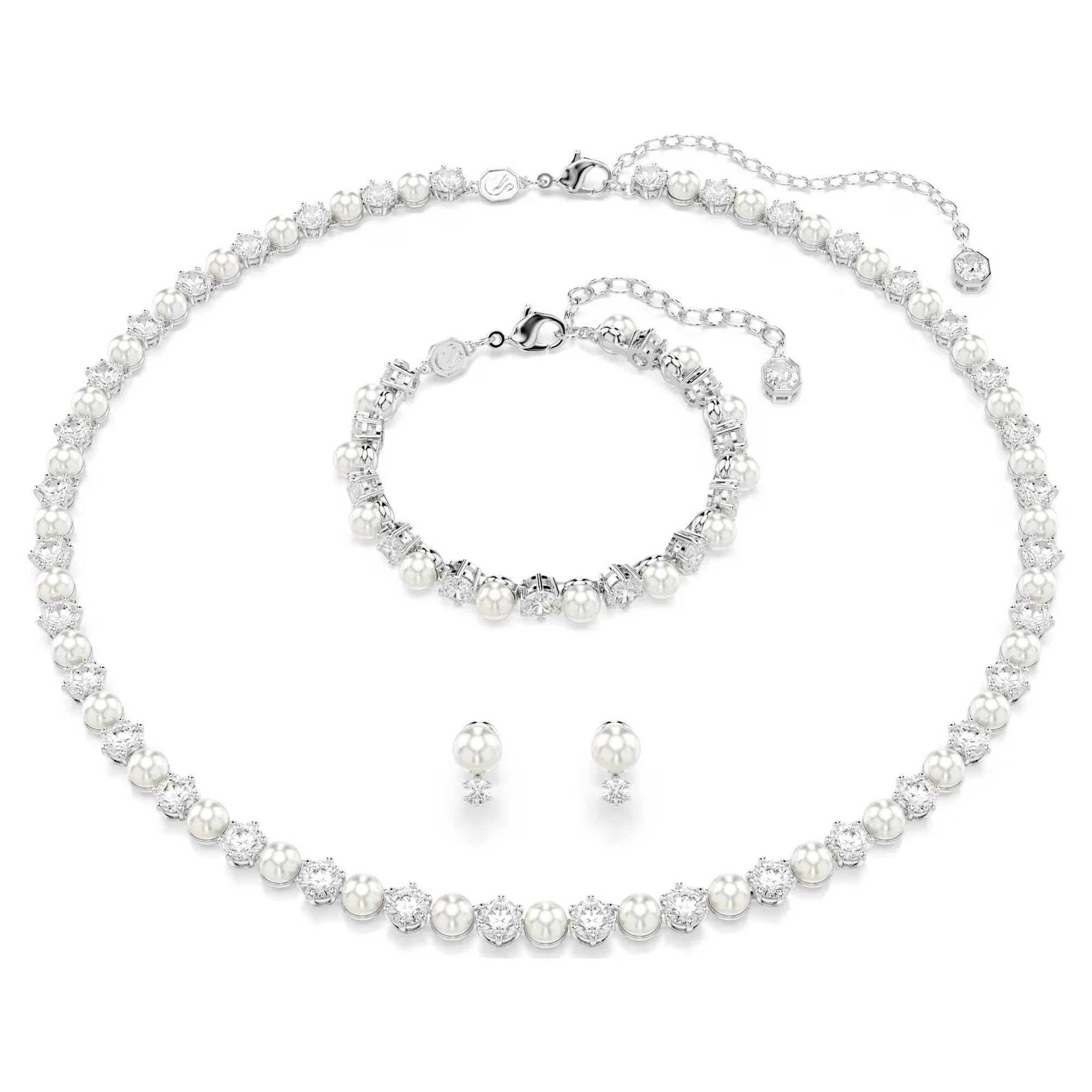swarovski Matrix 5742040 Necklace Bracelet and Pair of Stud Earrings Set-picture-28