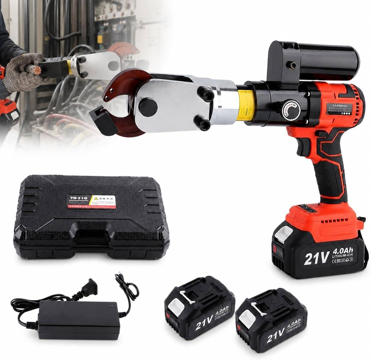 Akumulatorowa Zaciskarka Hydrauliczna z Nożycami, 7 Ton CutterOnlyKit