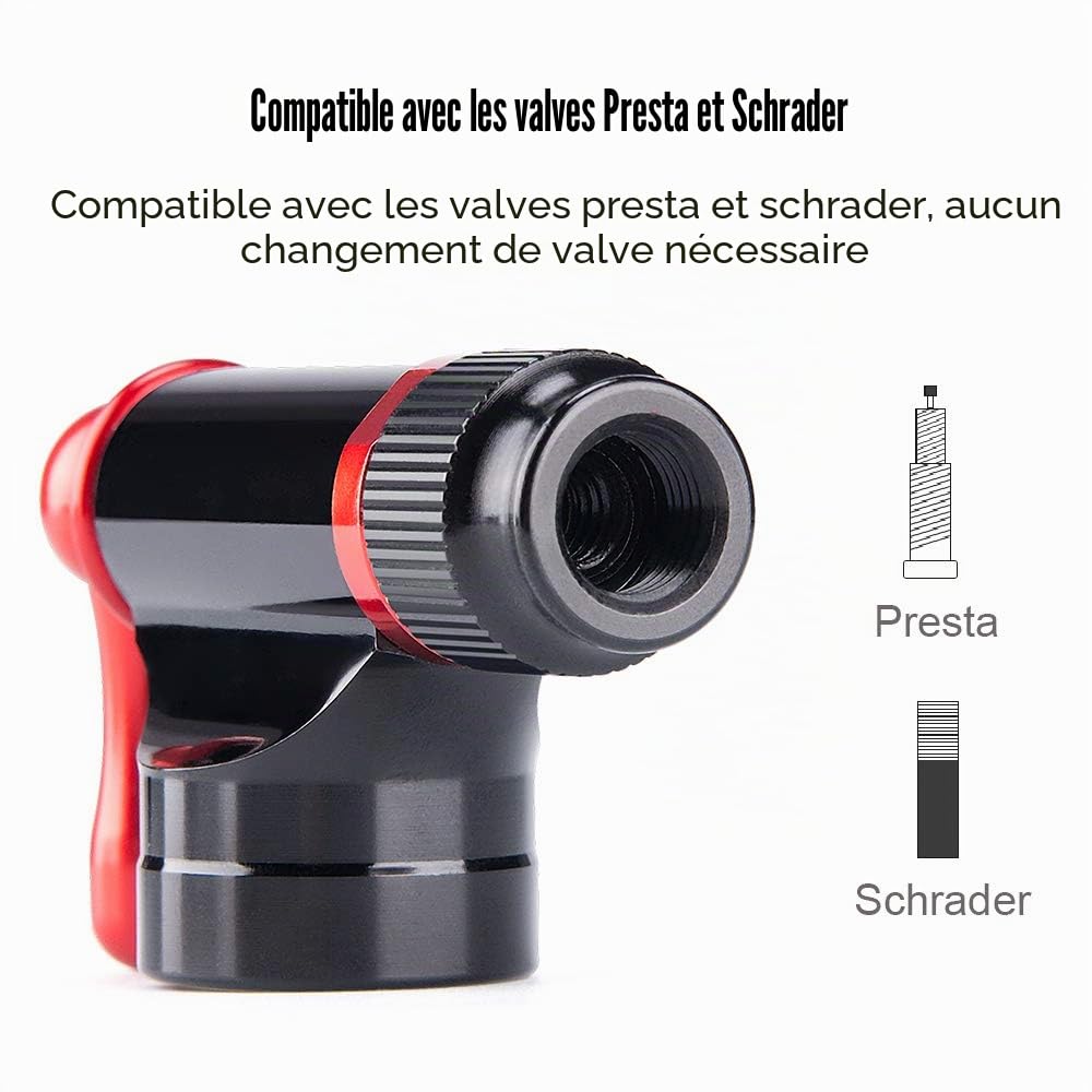 CXWXC Kit Cartouche co2 16g, Cartouches filetées CO2 de 16 g - Compatible avec Les valves Presta et Schrader