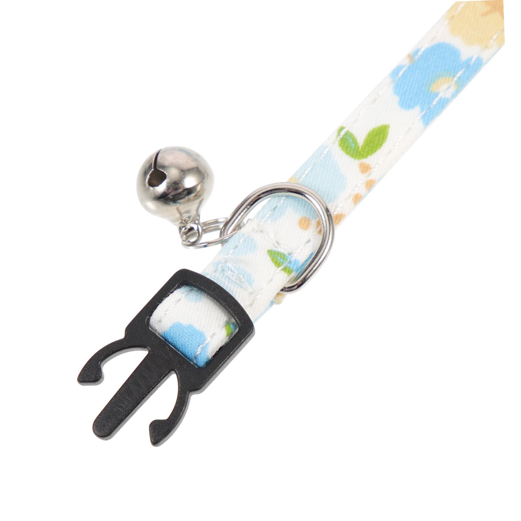 Kisangel 10pièces Collier Décoratif pour Chat Et Chiot Et Résistant Accessoire avec Clochette Et Nœud Motif Floral Et Carreaux