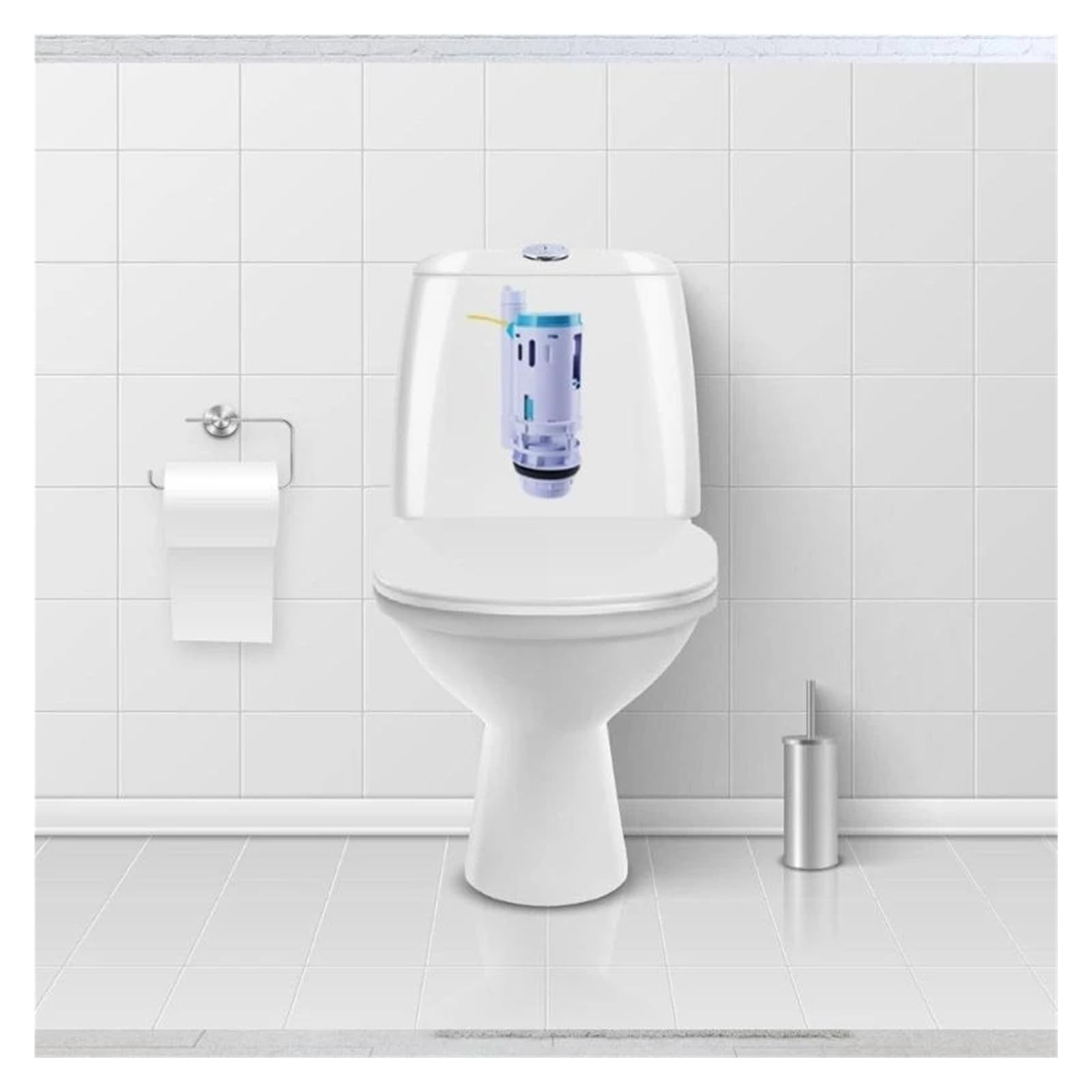 Válvula de descarga para urinario de pared Cisterna De Inodoro Alta Eficiencia Con Mecanismo Doble Descarga Y Botón Pulsador Fácil Usar