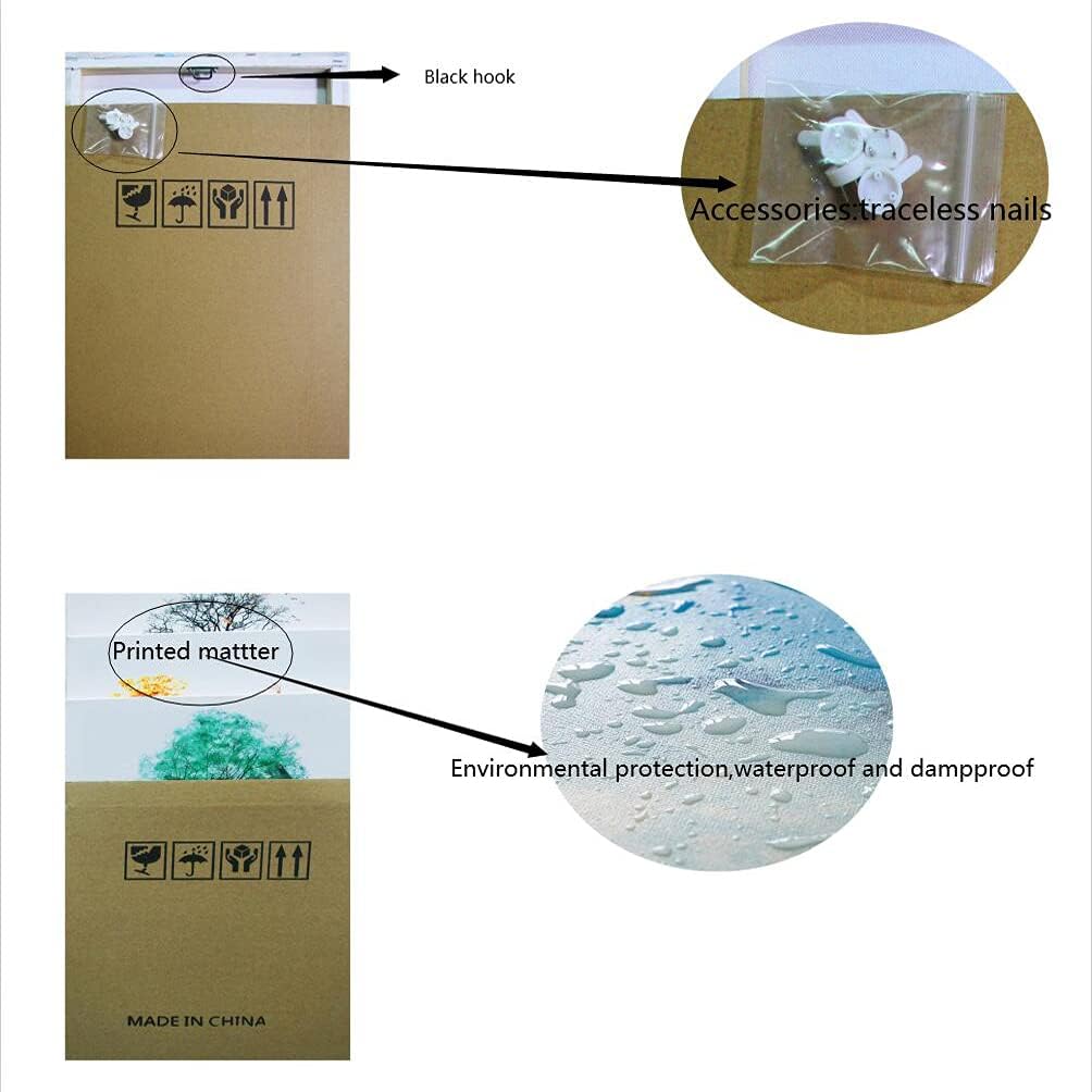 CHWF HAOLIMAI Canvas Wall Art for Living Room Family Bedroom Pictures Artwork Bathroom Decor, 16inX 24inch x1 Panels Sea Turtle Paintings Ocean Framed Ready to Hang Modern Home Dcor