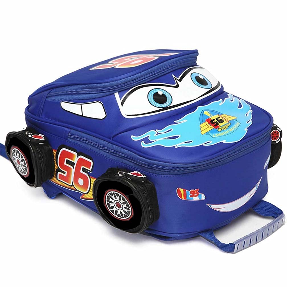Photo 1 of QWZY Toddler Backpack - Blue Cartoon Truck Design