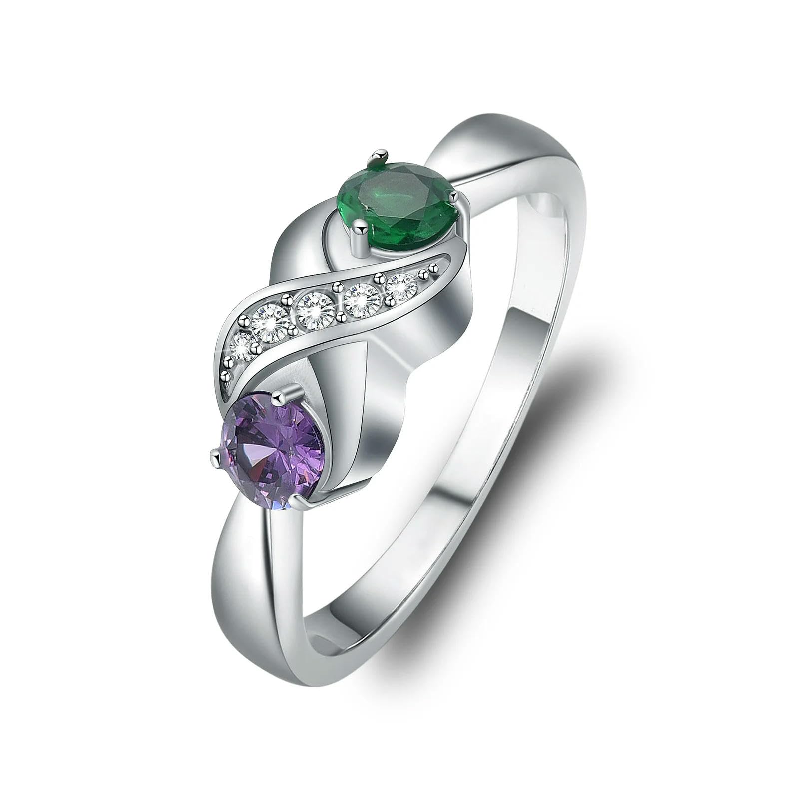 MYPOWER Cremation Ring for Ashes for Women Urn Ring for Ashes Holder Birthstone Ring Holds Loved Ones Ashes Jewelry（Size 6-10-8-FF_a