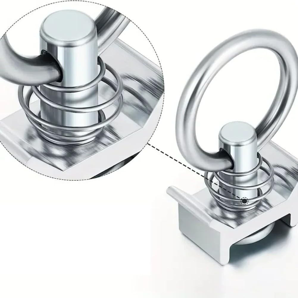 500mm Aluminium L‑Schiene mit Abdeckungen und Befestigungselementen, Edelstahl‑Schrauben, 48 Montage­Schlitze, robuste Ladungssicherung für Anhänger, LKW und Wohnmobile