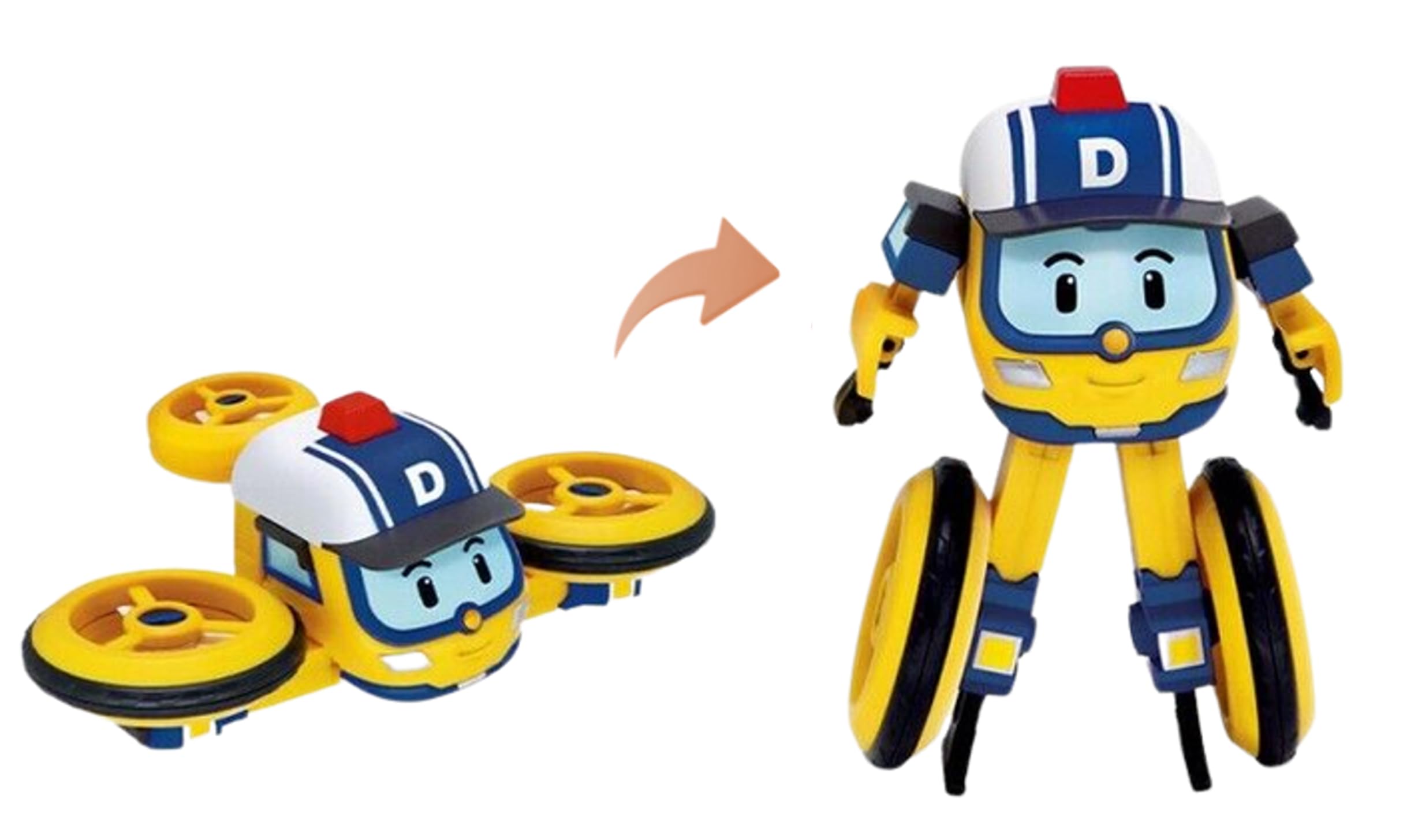 Silverlit – Robocar Poli – Drooney – Figura Veicolo trasformabile 2 in 1 – Robot articolato – 10 cm – dai 3 Anni