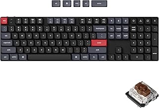 Keychron K5 Pro QMK/VIA Ultra-Slim Wireless Bluetooth/Wired USB Custom Mechanical Keyboard, 108-Key Programmable Macro RGB Backlight PBT Keycaps Low-Profile Gateron Brown Switch for Mac Windows Linux