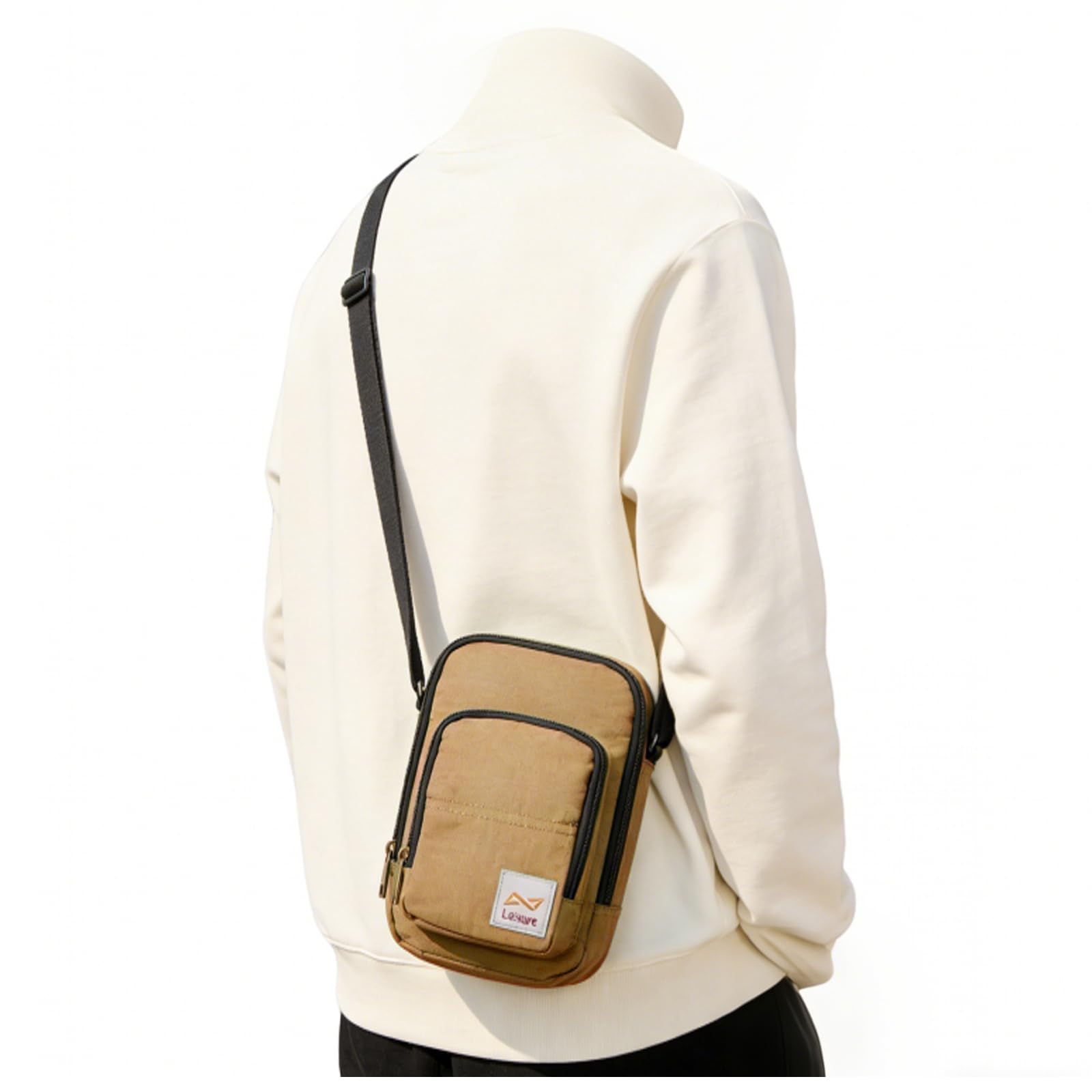 SEAFEW Mini Crossbody Bag Shoulder Bag for Men, Small Messenger Satchel Bag for Women