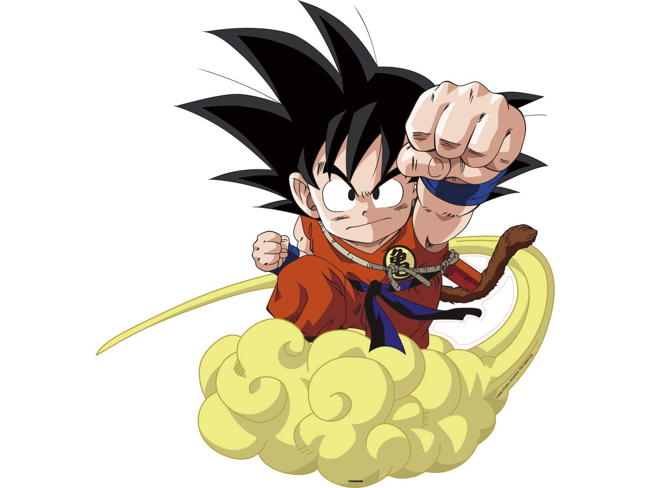 Vinyle mural taille réelle Dragon Ball Super Goku enfant Nuage Produit officiel – Plusieurs dimensions – Vinyle pour murs – Produit original – Vinyle adhésif mural – Décoration maison – DBS 103x110cm