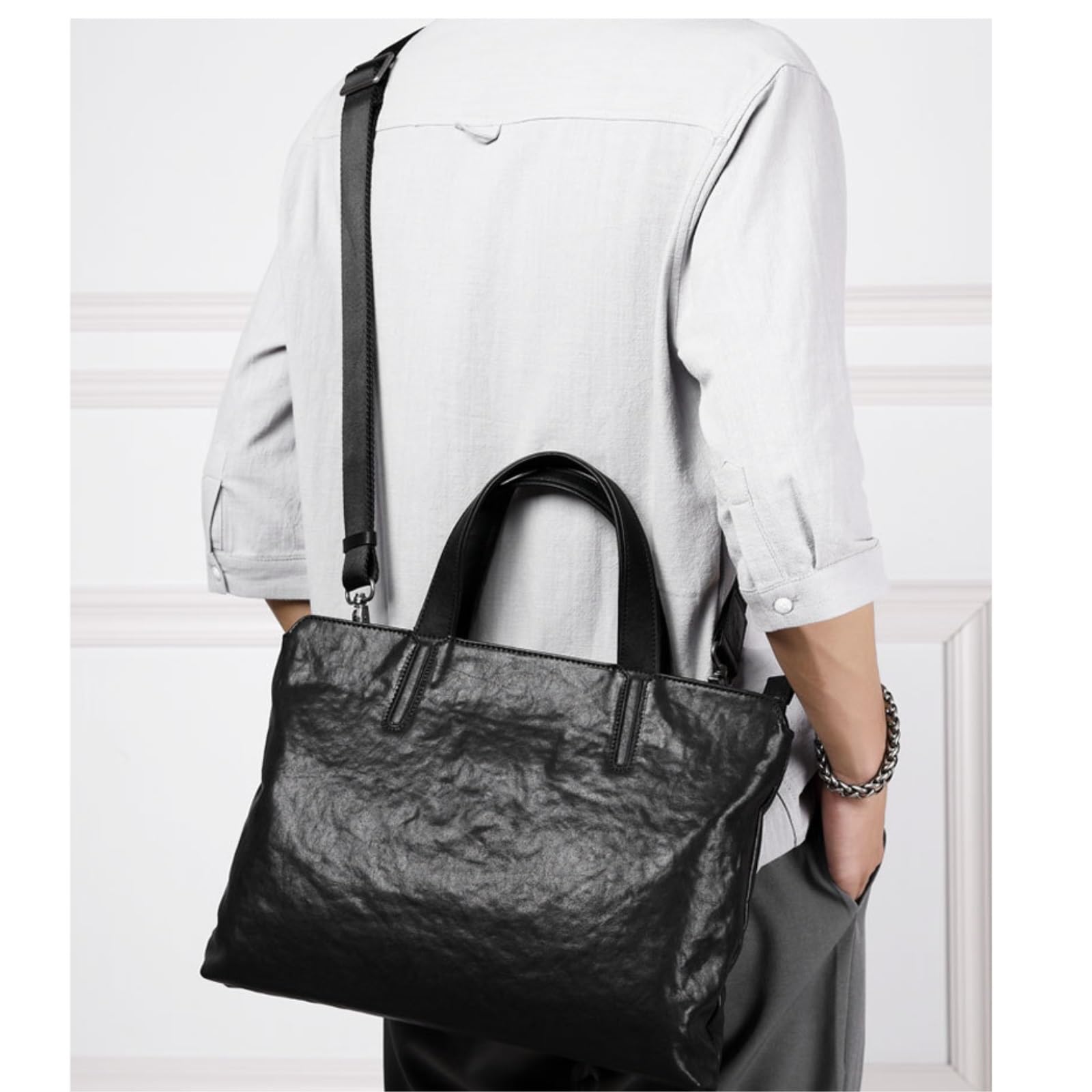 Sacoche en cuir for ordinateur portable for homme-Cuir