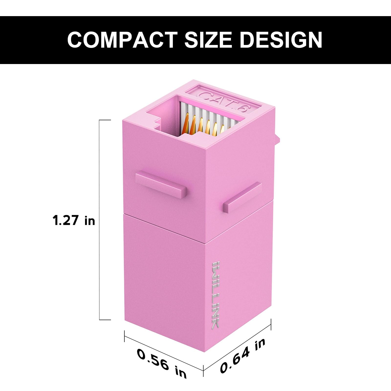 iwillink Lot de 25 coupleurs Keystone Cat6, femelle vers femelle Cat6 RJ45, coupleur Keystone UTP pour câble réseau Cat6/Cat5e/Cat5, rose