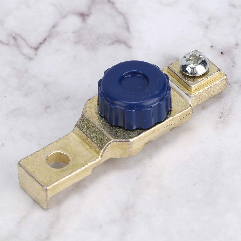 Battery Cut Off Switch, Motorcycle Battery Disconnect Switch Terminal Universal Fit for Car Bike ATV Negative Post Anti Leakage Zinc Alloy Durable Easy Install Power Isolation Safety Device