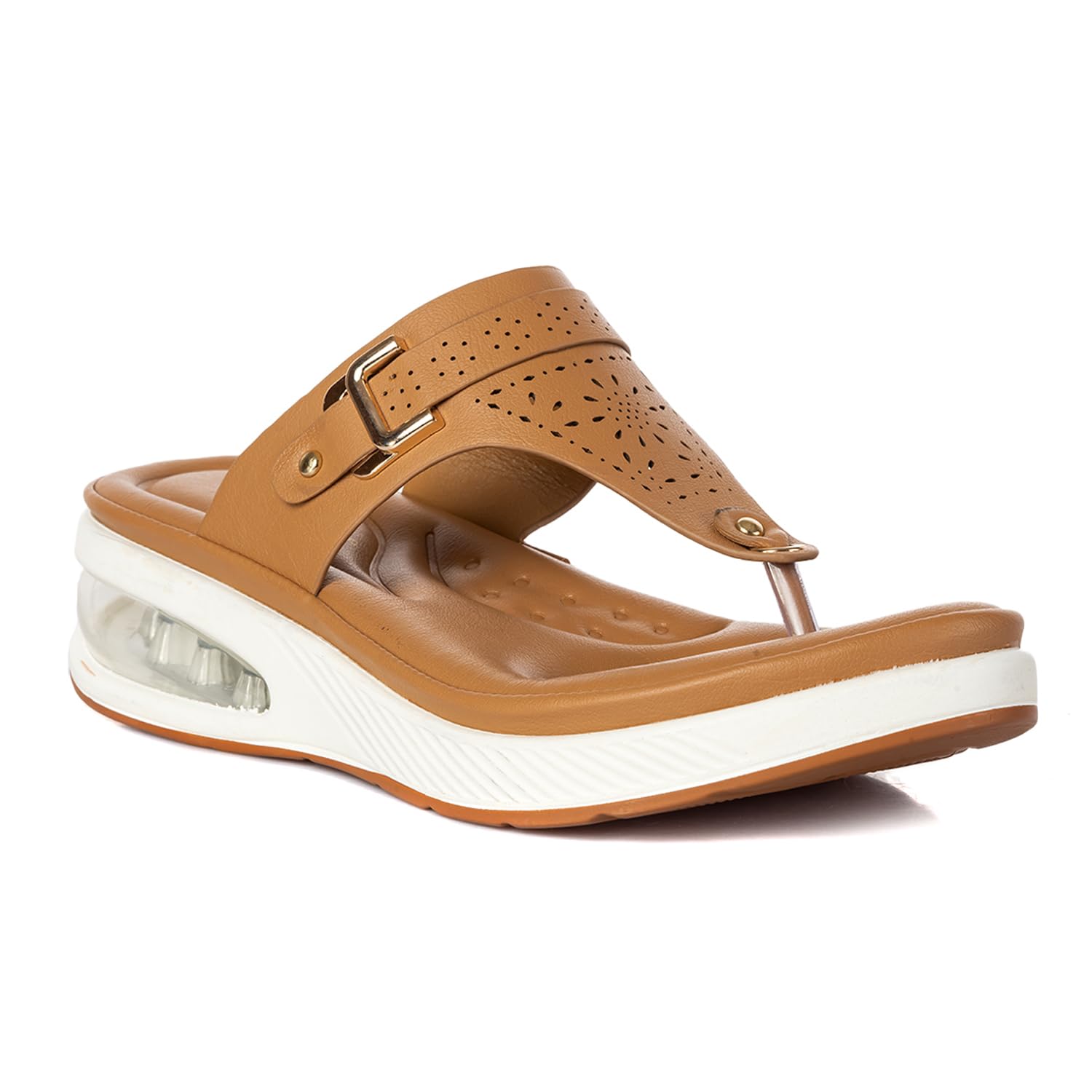 khadim's Women's Fashion Heel Sandals | Comfortable Open Toe Slip-On Sandals with Cushioned Footbed, Trendy Block Heel and Durable Sole-picture-6