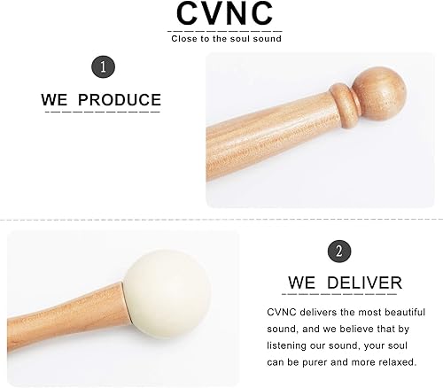 Miniatura 2 de CVNC Mazo de goma para jugar el palillo de goma del cuenco del cantante del cristal del cuarzo esmerilado