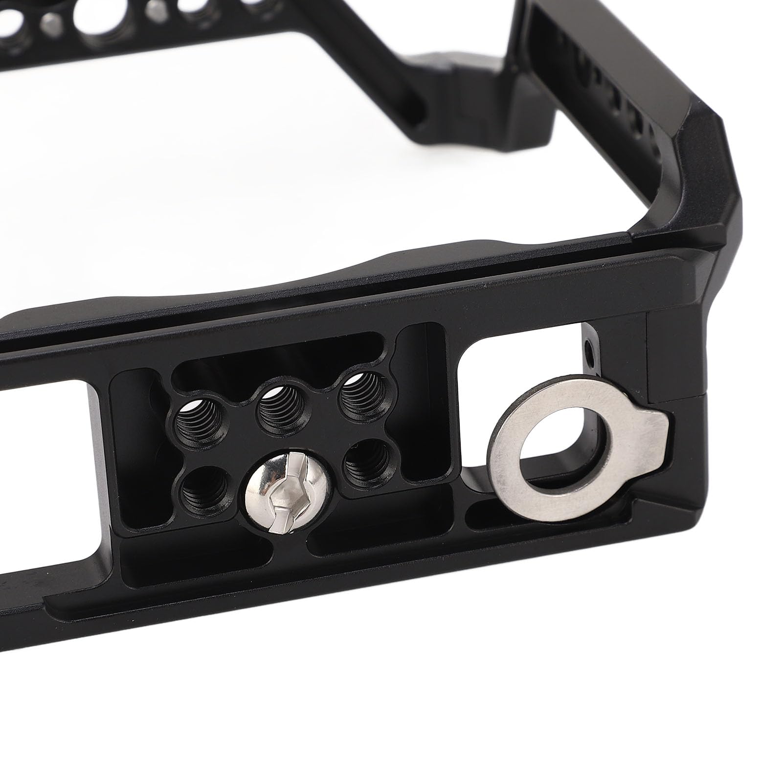 Stabilizzatore Video con Gabbia per Rig, Gabbia per Fotocamera Portatile in Lega di Alluminio con Fori Filettati 1/4 3/8 per le Riprese