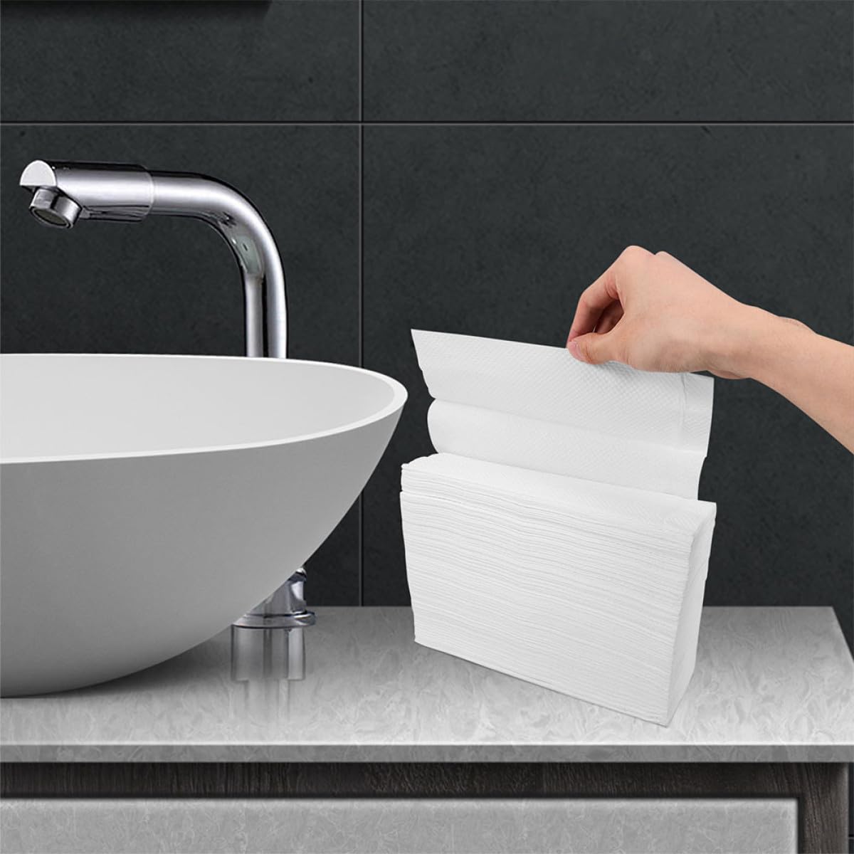 Ciieeo Toallas de Mano Desechables Médicas 200 Hojas por Paquete, Toallas Absorbentes y Suaves para Cocina, Restaurante y Uso Sanitario, Paquete de 2 Unidades