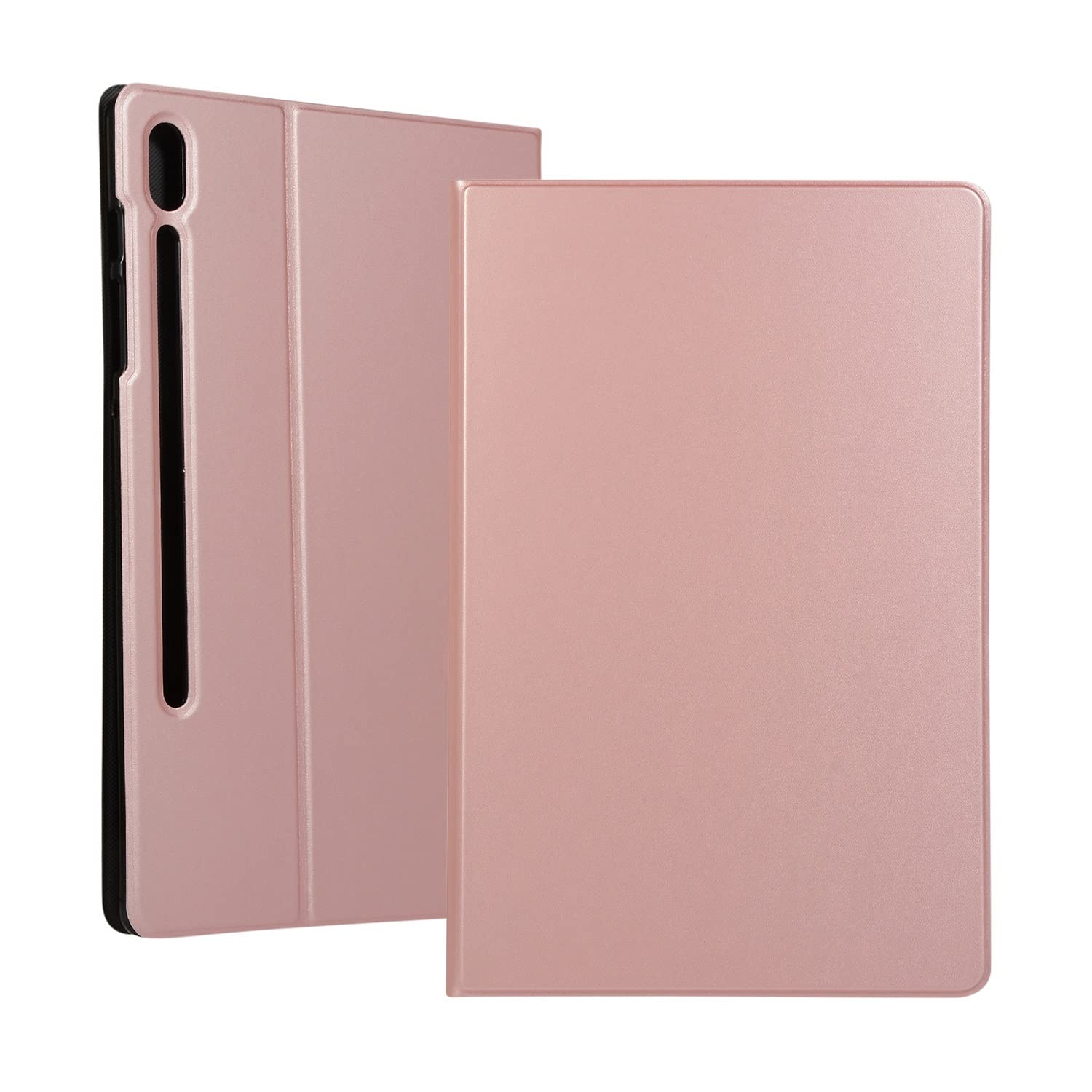 For Samsung Galaxy Tab S8 Ultra 14.6 pulgadas (SM-X900 / X906) Caja de la tableta, Funda Folio Soporte prueba choque premium, ángulos múltiples visiones, suave TPU Tapa trasera Auto Sleep Wake(Rose gold)