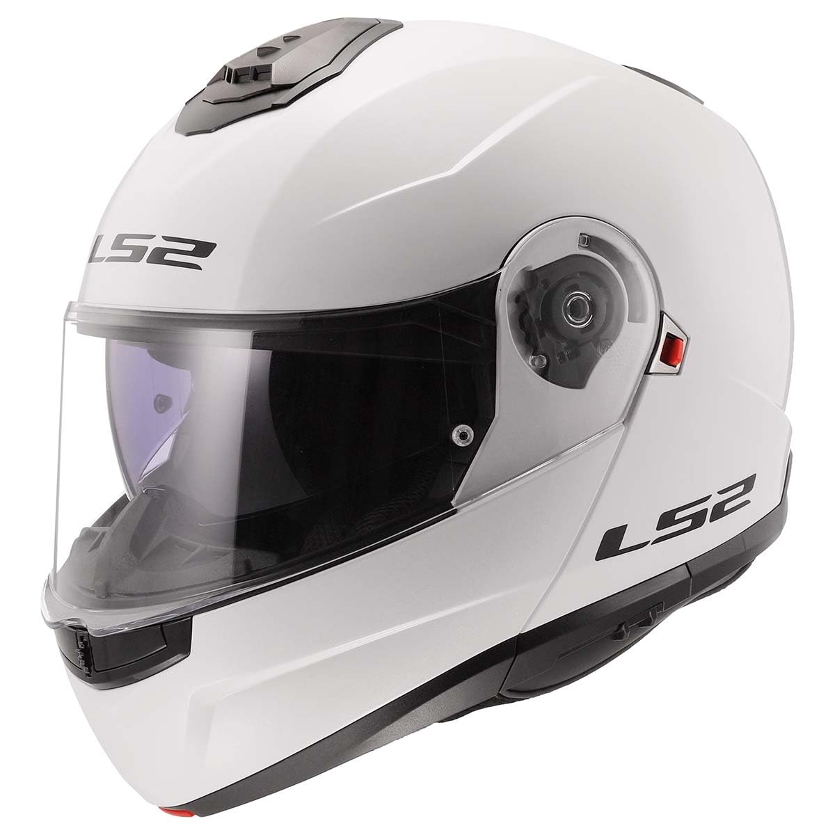 LS2 Helmets Strobe II Modular Motorcycle Helmet W/SunShield (Gloss White - 3X-Large)