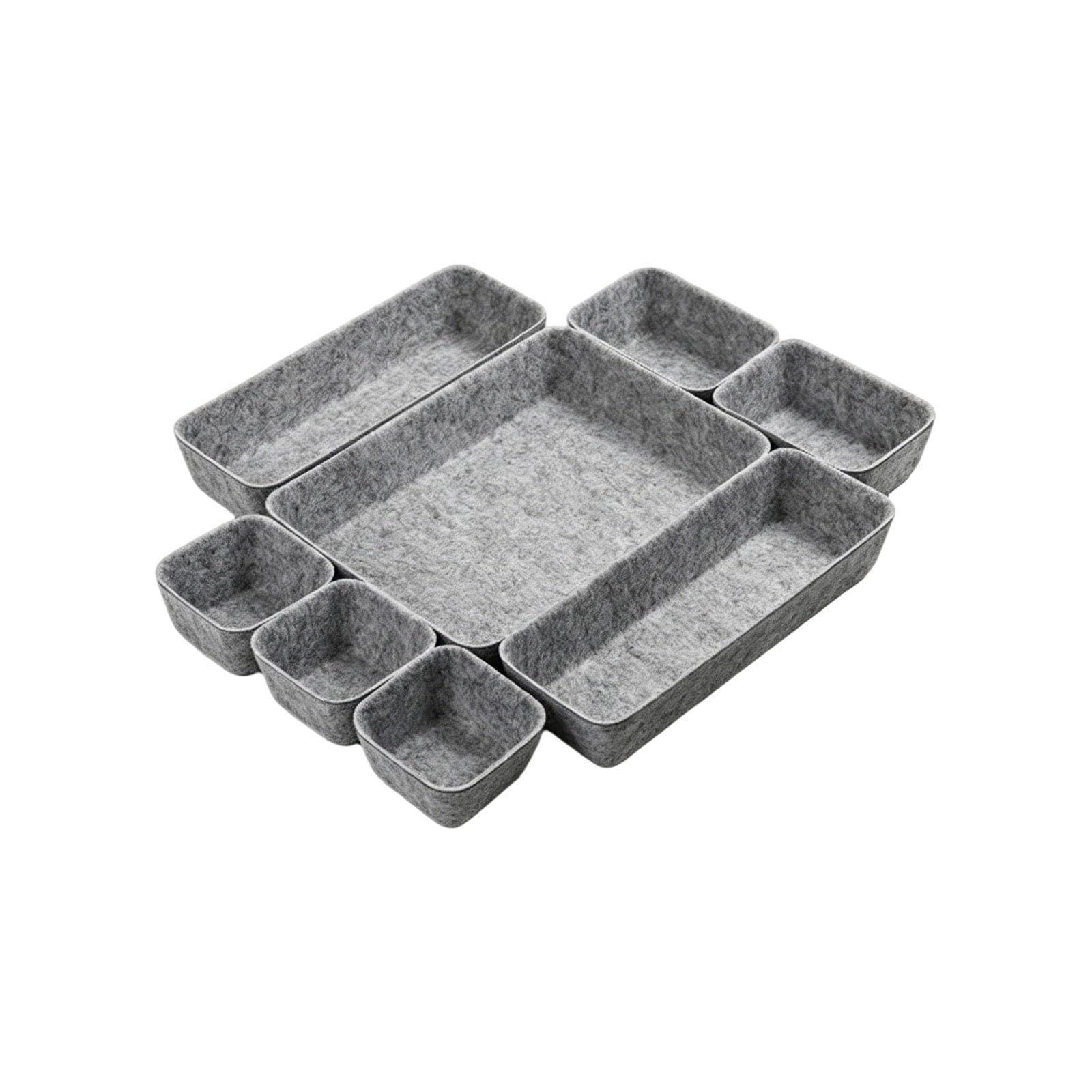 YROHGKPN Modularized Stackable Felt Jewelry Box with Drawer Componentized Jewelry Organizers for Safe Keeping of Valuable Accessories Felt Organizers