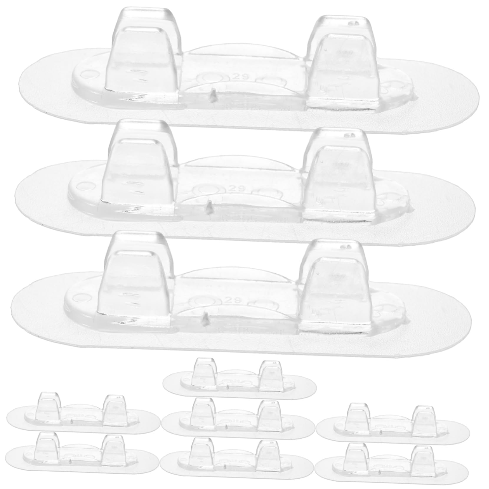 10Pcs Transparent Self Adhesive Cable Organizers Durable Wire Management Kit for Home Office Easy to Use and Aging