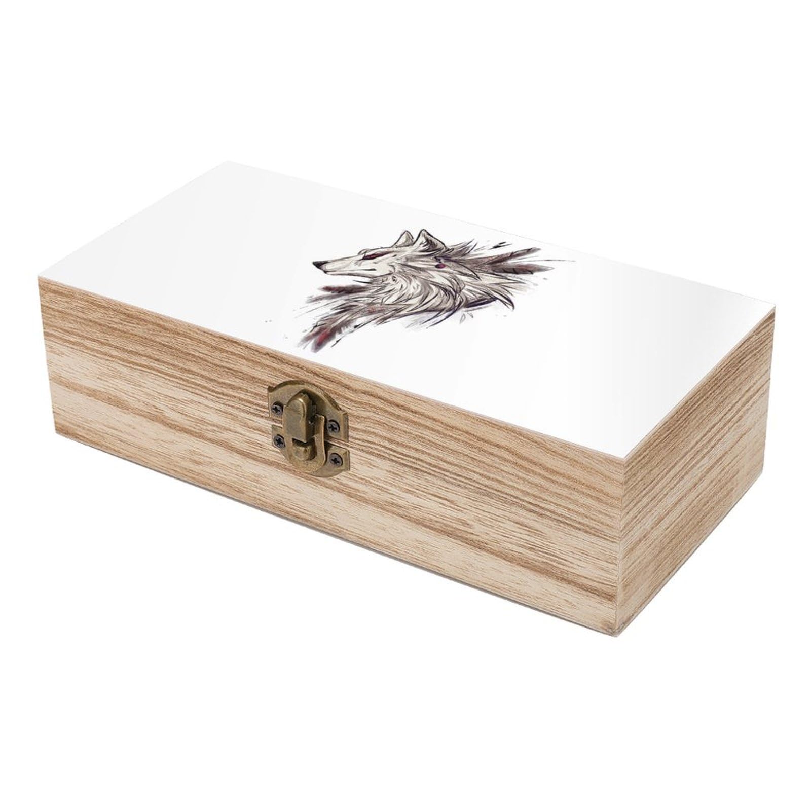 Amazon｜木製ボックス かっこいい 狼 オオガミ 収納ケース