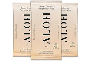 ALOHĀ Sweet Orange Bergamot + Aloe Premium Hand Sanitizing Wipes - 3...