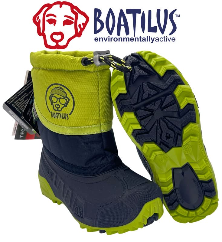 BOATILUS HYBRID Schneestiefel, Schneestiefel für Kinder, warmes recyceltes Fleecefutter aus Wasserflaschen,