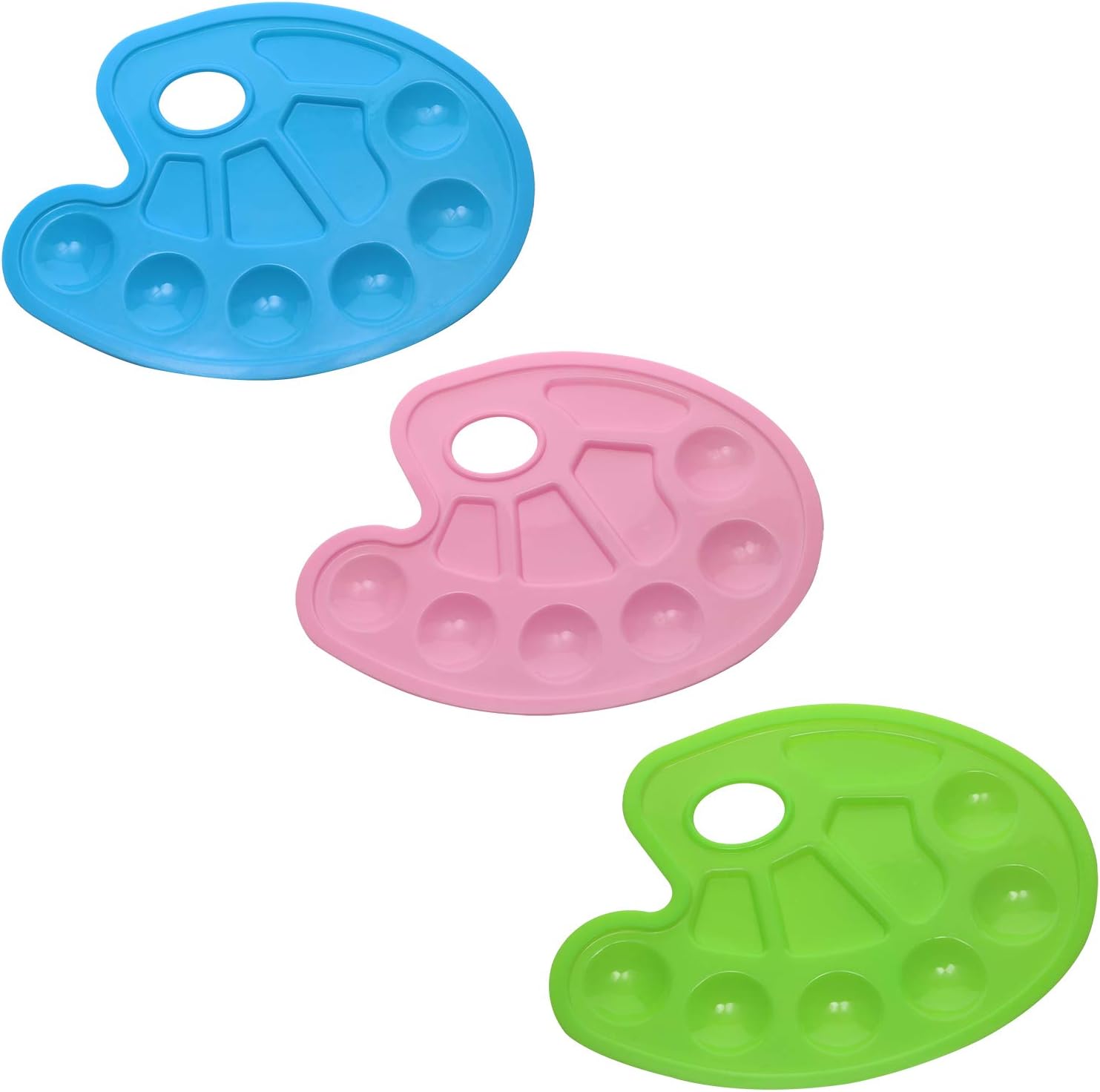 PENTA ANGEL Plastic Paint Palette with Thumb Hole, 3 Colors