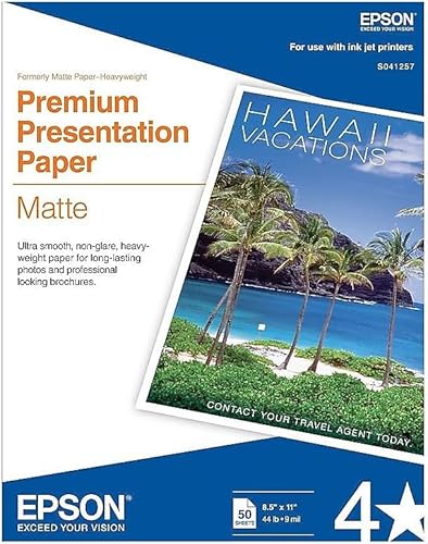 Miniatura 1 de Epson Papel mate pesado de 85 x 11 pulgadas 50 hojas S041257