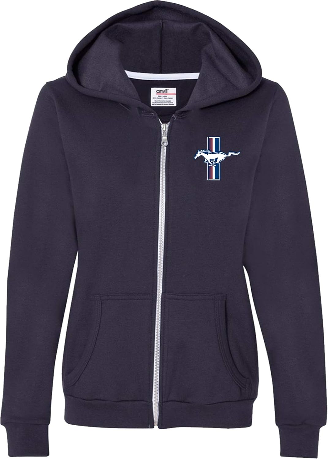 Buy Cool Shirts Ladies Ford Full Zip Hoodie Legend Lives Crest Pocket Print