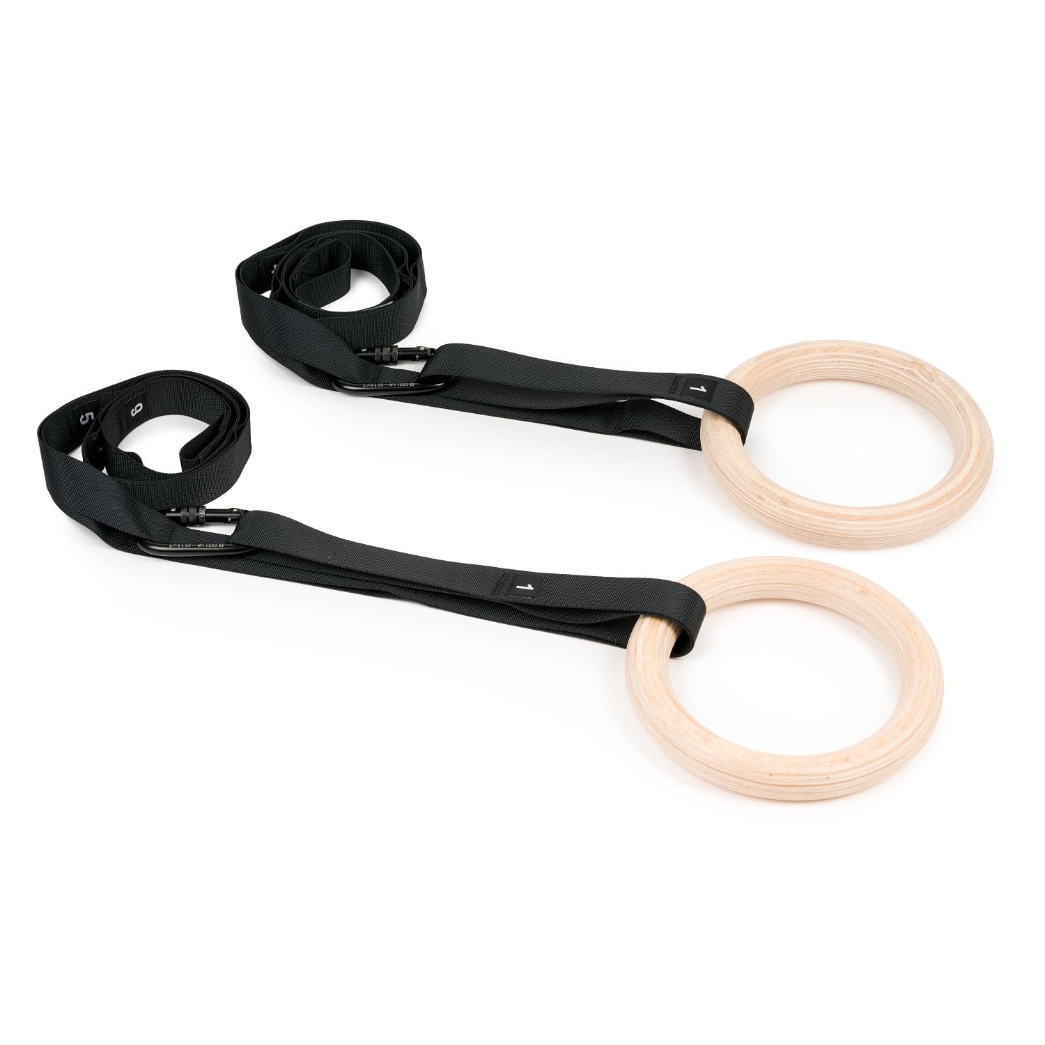 Sport-Thieme Indoor-Turnringe | Gymnastikringe Set | Gym Rings mit verstellbarem Gurt und Karabiner| Fitnessringe Indoor | Belastbarkeit: bis 200 kg | Markenqualität