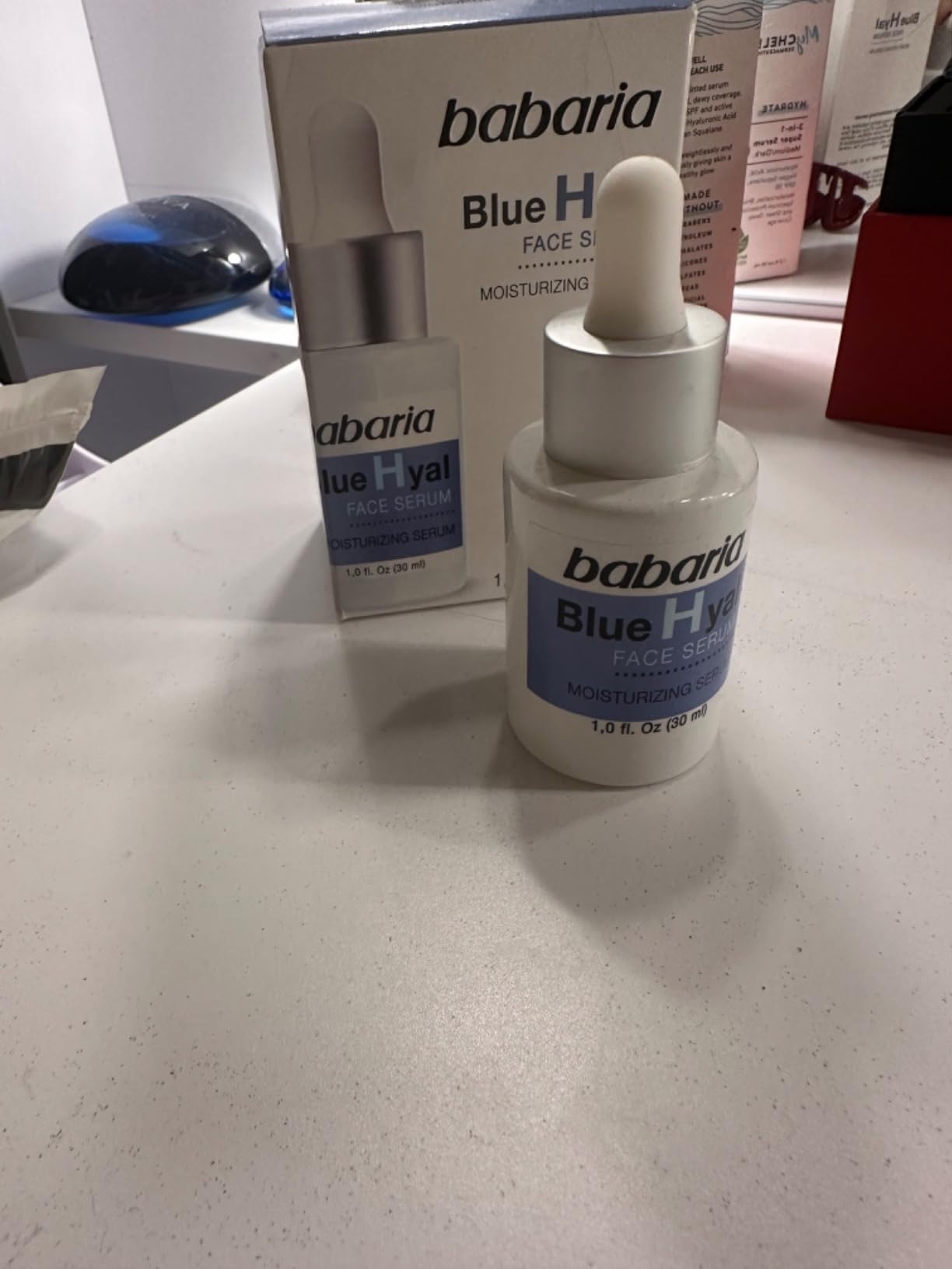 Babaria Hyaluronic Acid Face Serum - Intensely Hydrates and Smooths Your Skin - Nourishing and Plumping - Reduces Wrinkles and Fine Lines - Suitable for All Skin Types - 1 oz