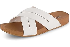 Jackie Cross Band Footbed Slide Sandals for Women