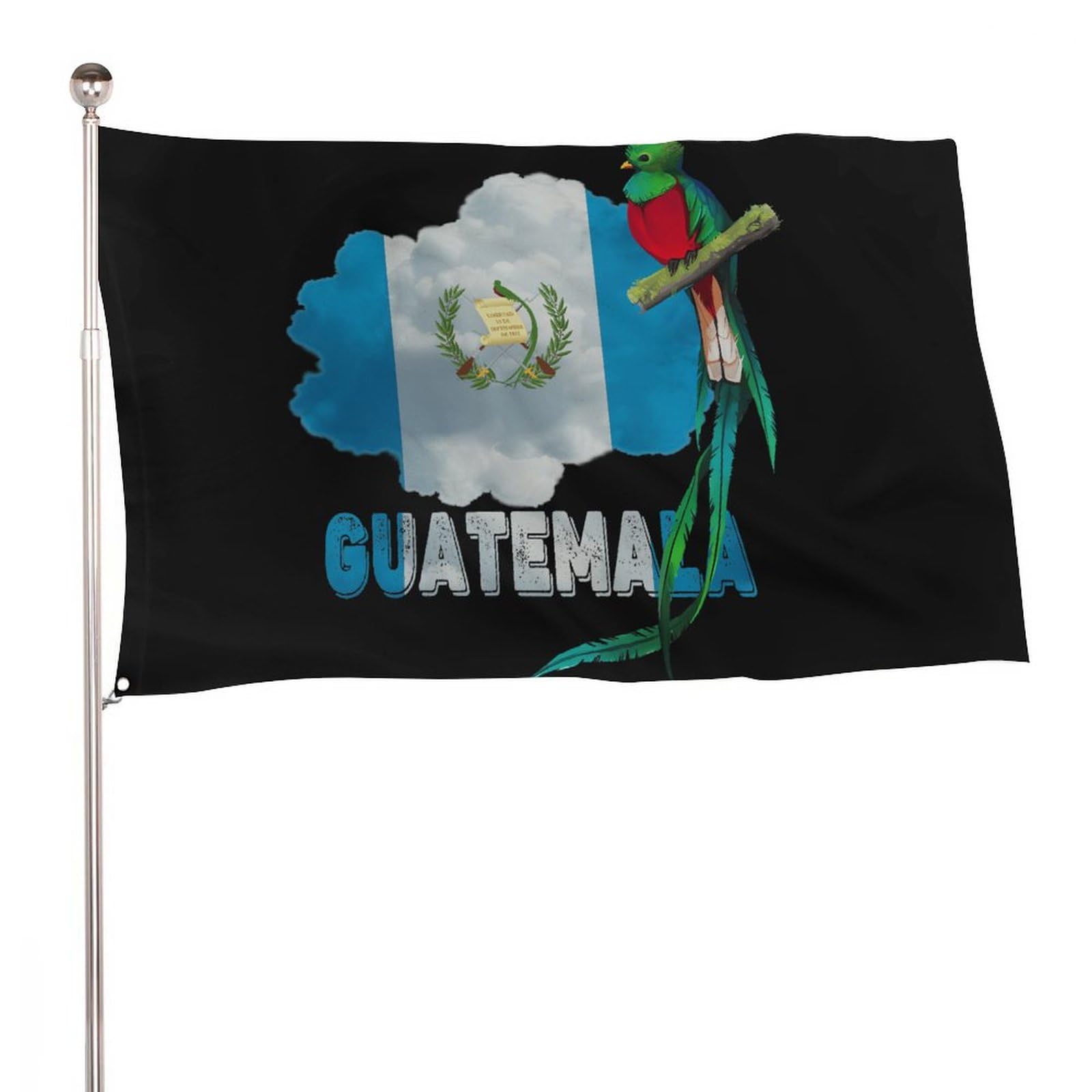 Drapeau guatémaltèque quetzal 1,5 x 2,4 m : décoration fête extérieure