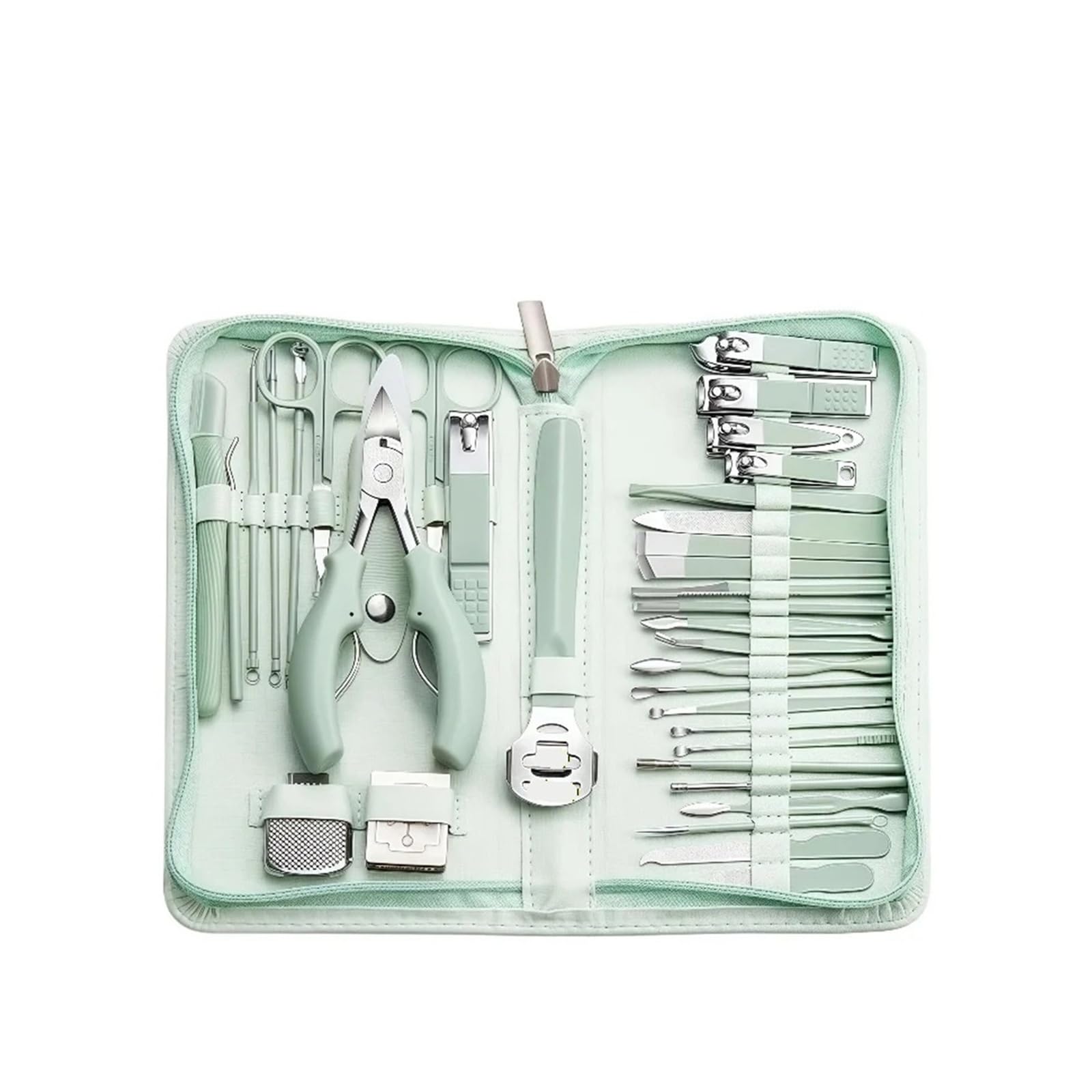 Juego de herramientas manicura multifuncionales acero inoxidable 35 piezas