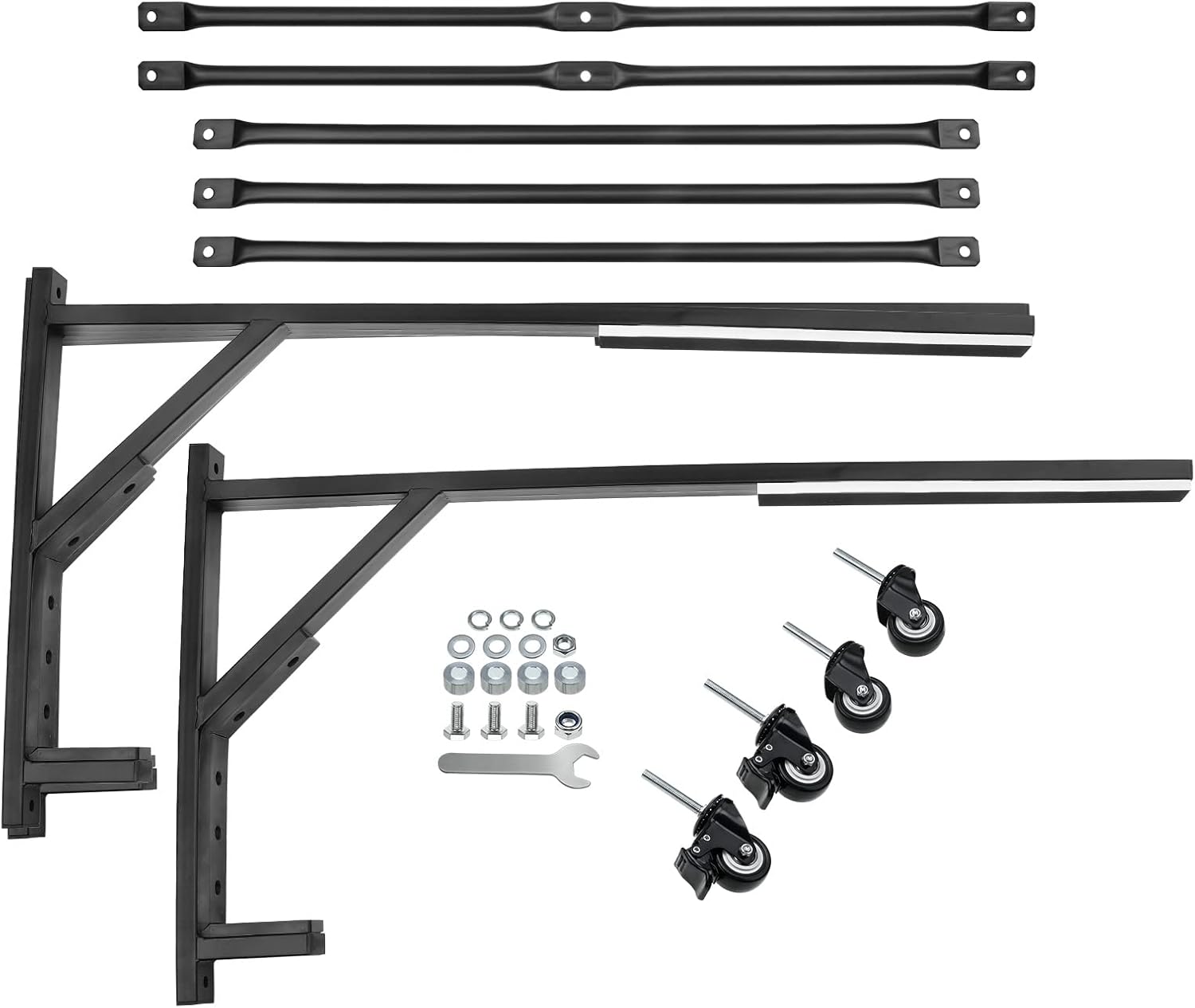 A-Premium Black Hard Top Storage Cart with Dust Cover Compatible with Chevrolet Corvette Porsche 911 Boxster Mercedes-Benz SL320 SL500 SL600 Mazda Miata