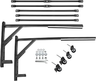 A-Premium Black Hard Top Storage Cart with Dust Cover Compatible with Chevrolet Corvette Porsche 911 Boxster Mercedes-Benz SL320 SL500 SL600 Mazda Miata