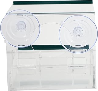 NUSITOU 1pc Bird Feeder Plastic Serving Tray Food Trays Bird House Window Suction Cup Bird Feeder Acrylic Bird Feeder Wild Bird Feeders Acrylic Transparent Bird Feeding Supplies Long Tail