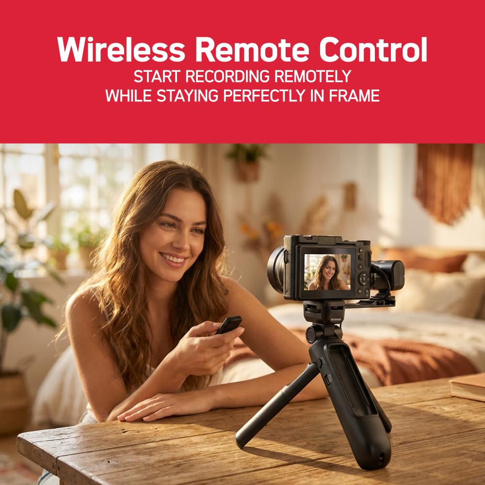 AgfaPhoto Realishot VLG-4K Kit Vlogging - Caméra 24MP, Vidéo 4K, Ecran LCD 3’’, Zoom Numérique 16X, Capteur CMOS, Batterie Lithium - Noir