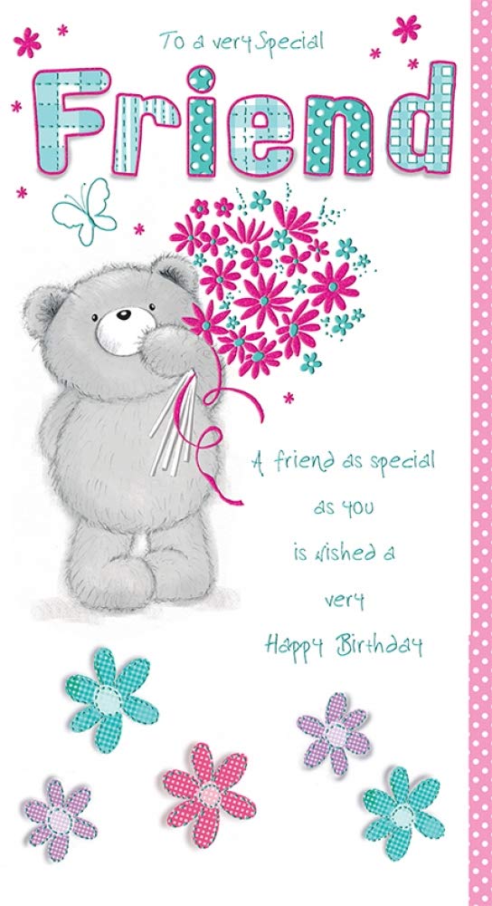 Piccadilly Greetings Cute Birthday Card Friend - 9 x 5 inches
