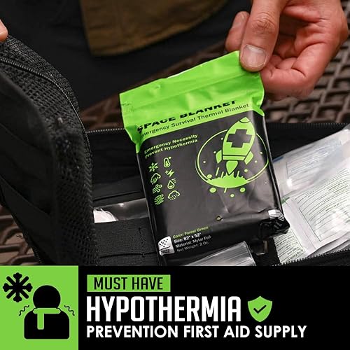 Miniatura 3 de EVERLIT Manta térmica de Mylar de emergencia de supervivencia, manta espacial de aluminio diseñada para la NASA, manta calentadora para exteriores,