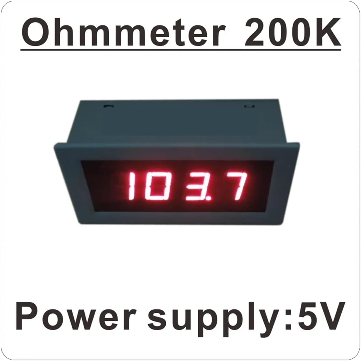 DC 5V LED 赤色ディスプレイ抵抗モニター抵抗計インピーダンステスターオームパネルメーター電源電圧 5V 電流 電圧 抵抗 計 電池電量測定器電圧測定ディスプレイ電気検出器AA  5号7号9 Vボタン電池共通 | Pay ID