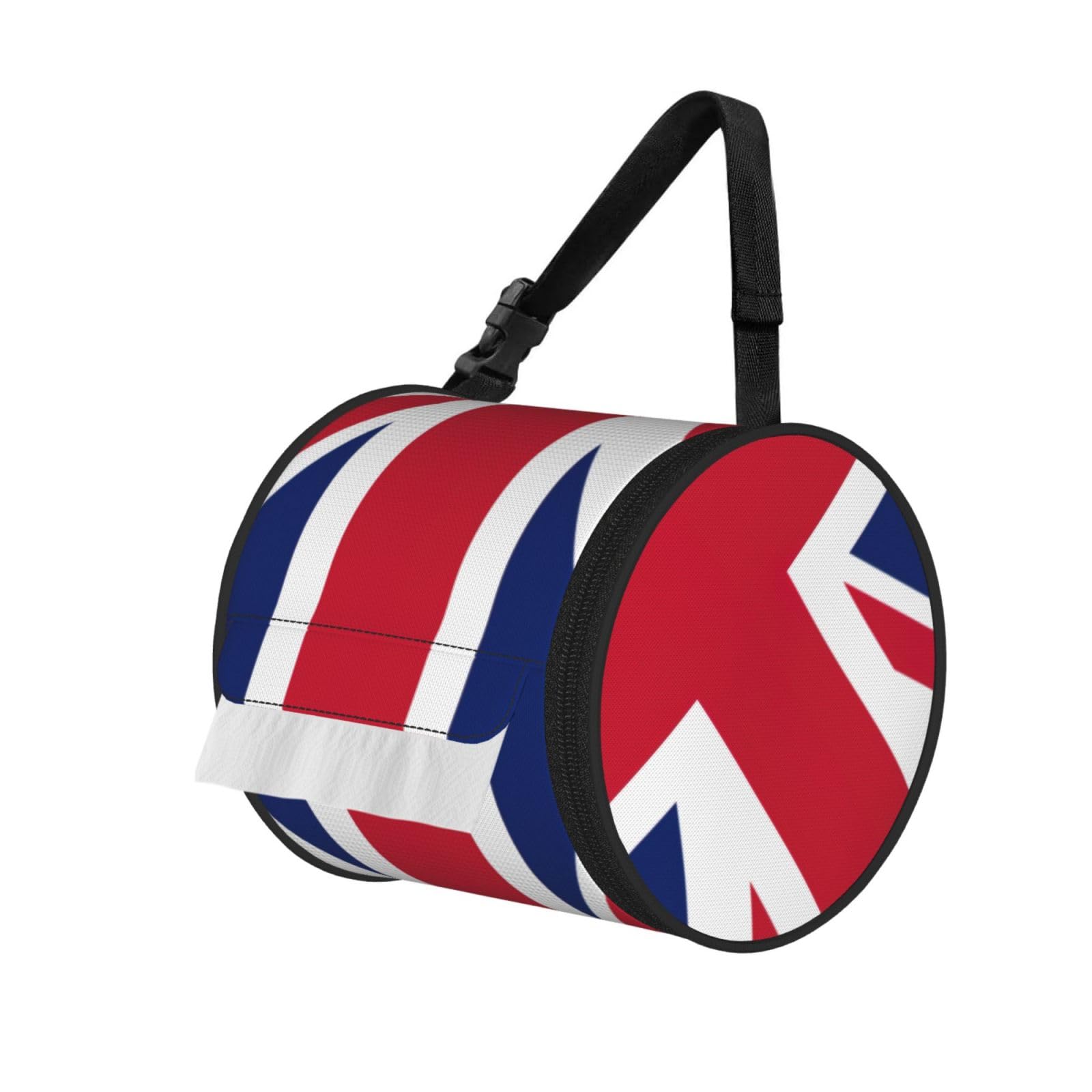 British Flag Print Fashion Tissues Organizer Box, Hanging Tissue Holder For Purse Coins For Car Office Daily Outing