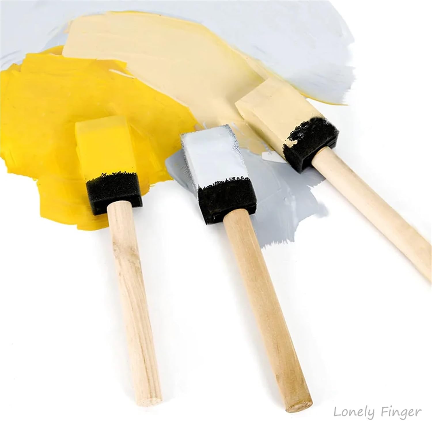 Sponge Brushes for Painting 100/120Pcs Foam Paint Brushes for Varnishes Reusable with Wood Handles for DIY Crafts,Home Decors,Art Projects(120 PCS Sponge Brush)