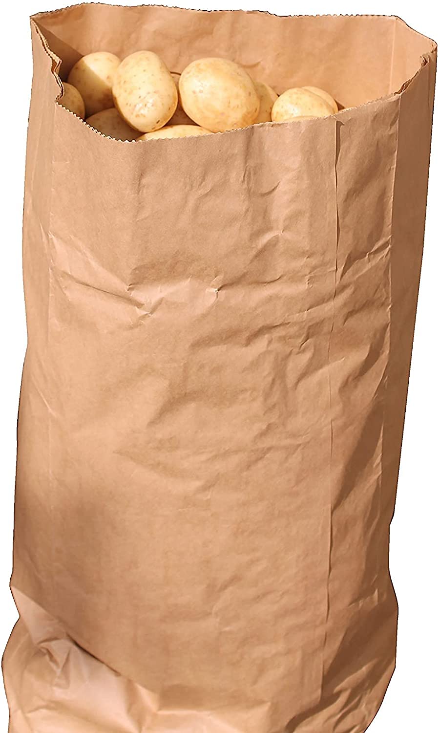 Recyclable Brown Paper Potato Sack 850mm x 330mm Holds Up To 25KG Packs Of 3, 5,10, 20 Available (Pack Of 5)