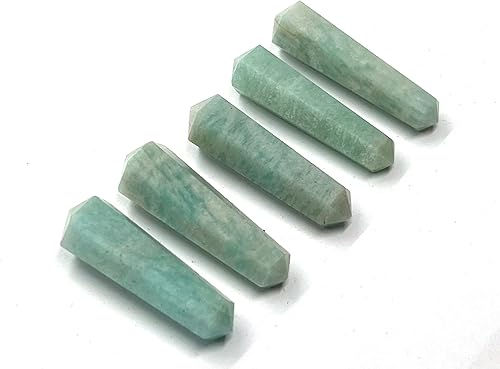 Miniatura 6 de GEMSCITE 5 piezas de Tiendaita de doble terminación de cristal curativo para hacer joyas, collar, envoltura de alambre, rejillas de cristal