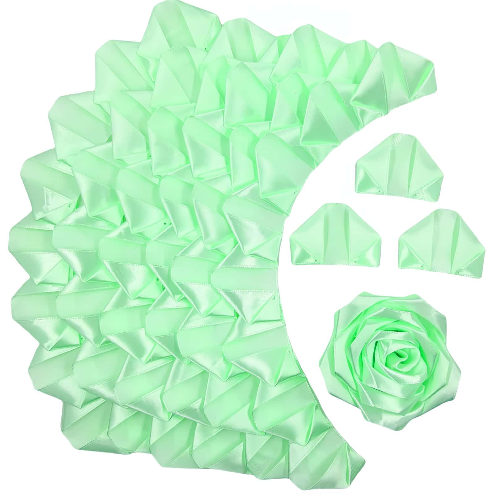 LatinaFlorista Time-Saving DIY Flower Kit: 300 Count Pre-Cut Satin Ribbon Petals for Eternal Roses. Easy Assembly, Perfect for Crafting Affordable