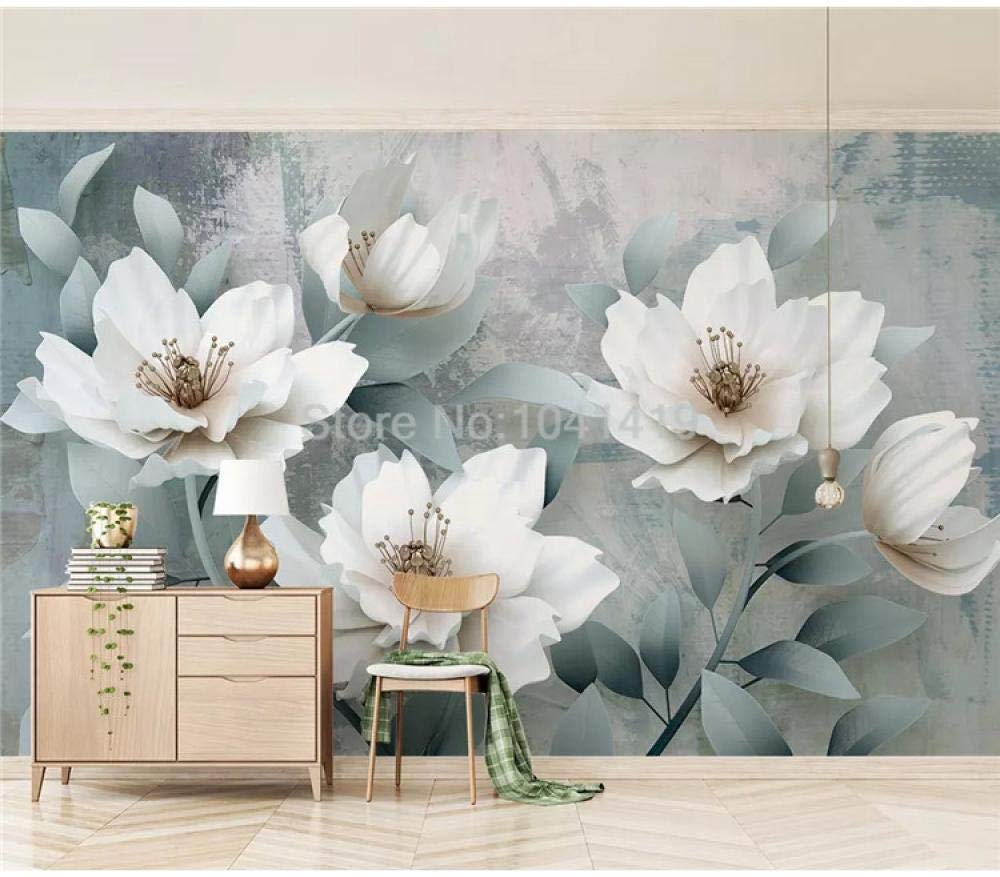 Papier peint fleurs 3d salon chambre fond peinture murale 250x175 cm