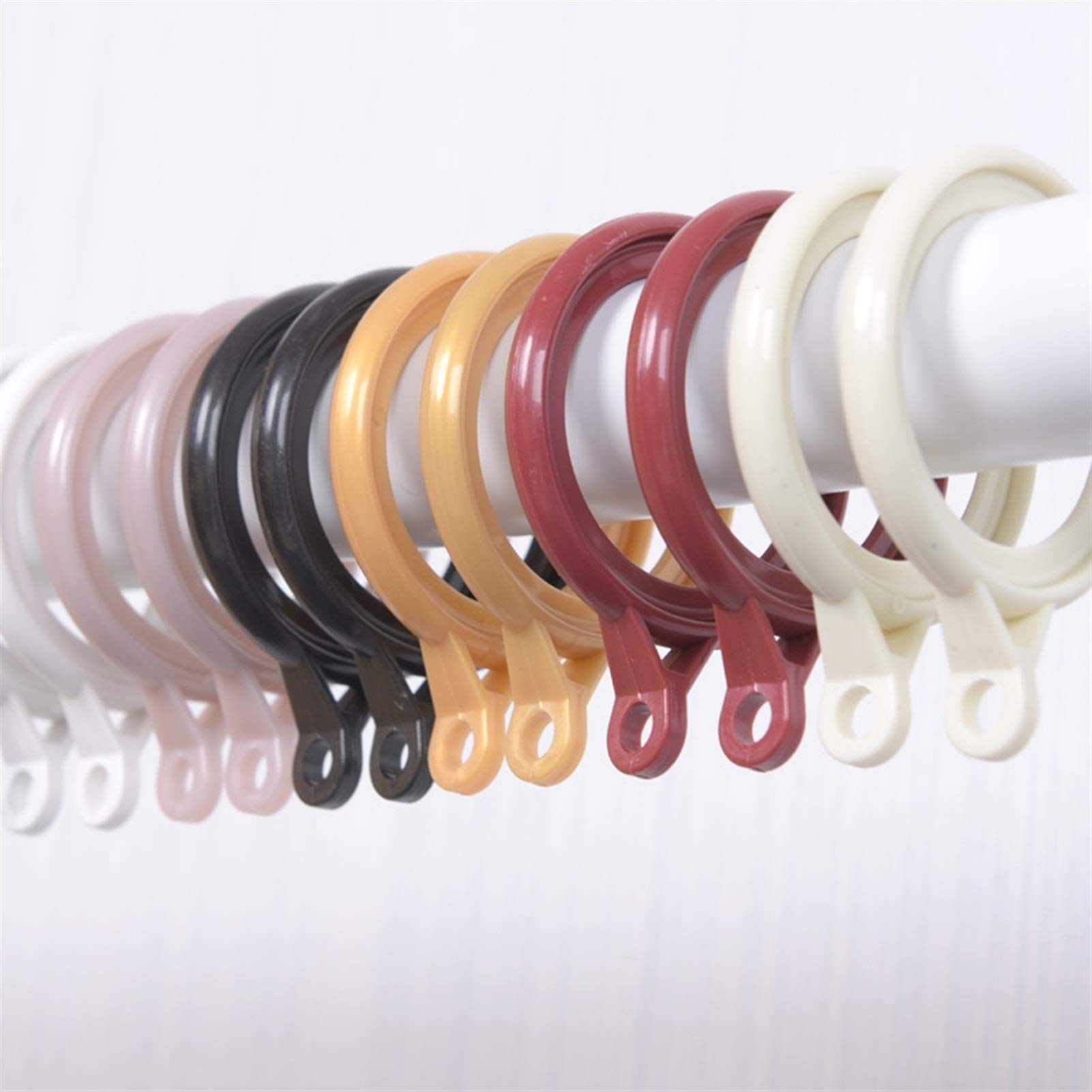 Anelli per Tende Plastica Silent Tenda Anello Doccia Sala Doccia Perforata Anello for Tende Accessori for Chiusura a Tenda A Gancio Anelli Clip Finestra(B)